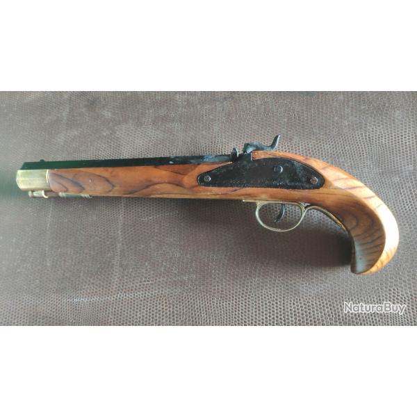 Pistolet ancien dcoratif en bois et mtal - rplique d'arme ancienne