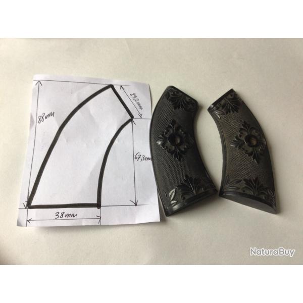 VENDU PAR LE-CUIRASSIER TRES BELLE PAIRE DE PLAQUETTES BAK�LITE POUR REVOLVER ANCIEN
