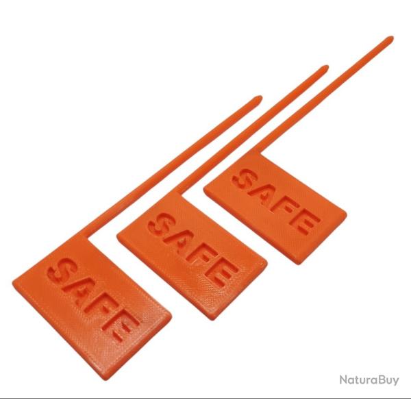 3 Drapeaux de s�curit� universels incassable pour Armes,Calibre 4.5mm et +