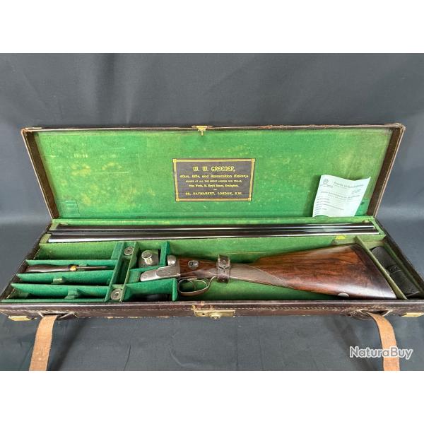 EXTRAORDINAIRE FUSIL JUXTAPOS WW GREENER modle F.H35 calibre 12/70 en coffret