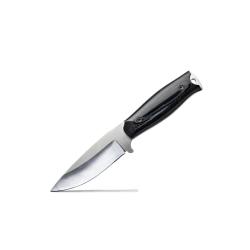 COUTEAU WILDSTEER KASTOR MANCHE MICARTA NOIR LAME BROSS&Eacute;E