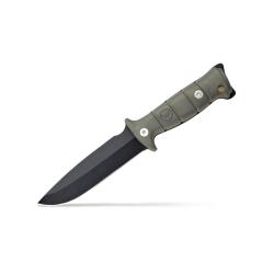 COUTEAU DE SURVIE TARASCO WILDSTEER MANCHE KAKI LAME EPOXY NOIRE