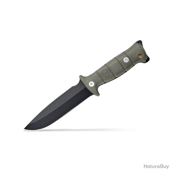 COUTEAU DE SURVIE TARASCO WILDSTEER MANCHE KAKI LAME EPOXY NOIRE