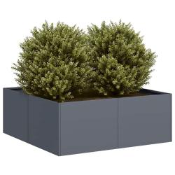 Jardini&egrave;re anthracite 80x80x30 cm acier