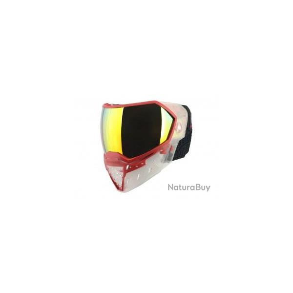 MASQUE EVS CRYSTAL SE CLEAR/RED AVEC LENTILLE FIRE MIRROR