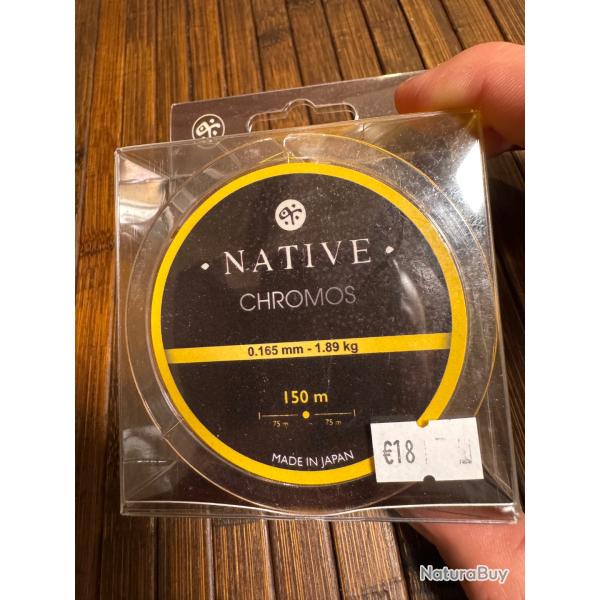 FIL P�CHE NATIVE Nylon Chromos JAPAN 150m 0,165 mm
