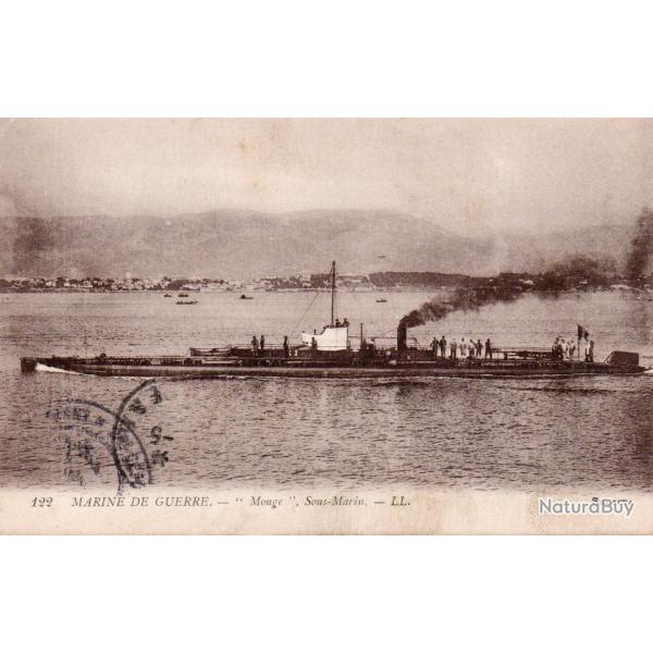 CPA - Marine de Guerre -CHERBOURG - Sous-Marin  " Monge "  N�3911