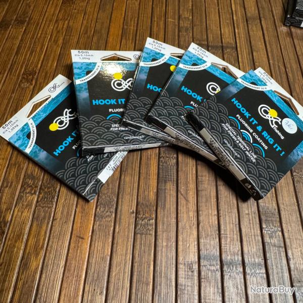 Lot 5 pi�ces Nylon Fluoro C&C Hook it & Rig itP�che