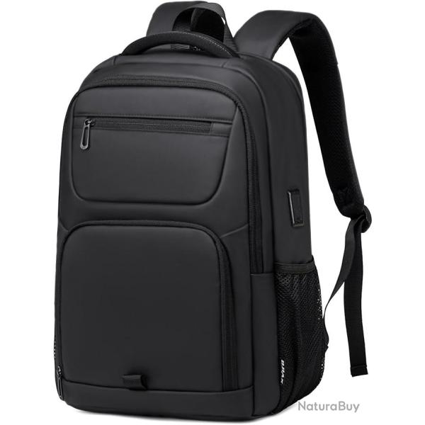 Sac � dos pour ordinateur portable de voyage pour hommes et femmes - 35 l - Noir - Avec port de char