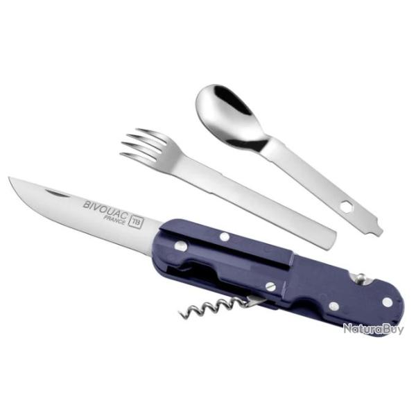 Couteau Bivouac Multifonction - Made in France Bleu Marine