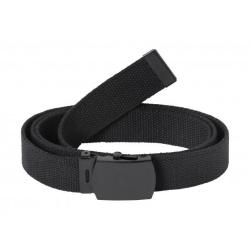 Ceinture en toile 130cm - Noire + Boucle Noire