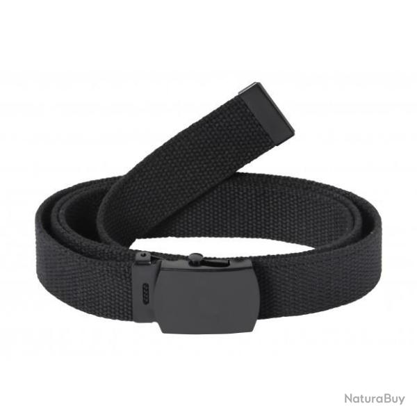 Ceinture en toile 130cm - Noire + Boucle Noire