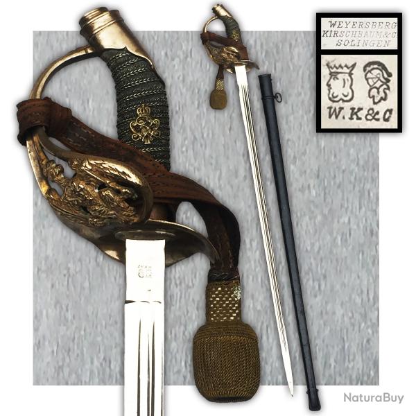 RARE & MASSIF SABRE PALASH D'OFFICIER PRUSSIEN M1889 WW1 KAISER ORIGINAL