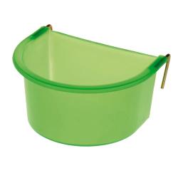 Mangeoire &agrave; crochets plastique 300 ml Olba