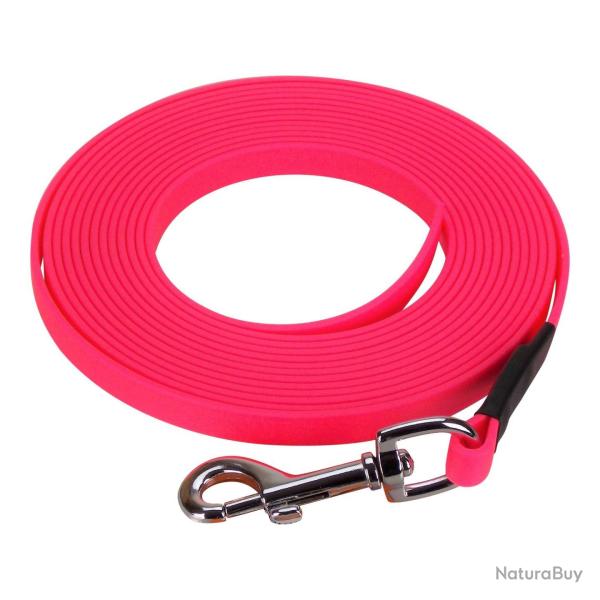 Longe BIOTHANE BETA plate 13 mm Rose 10 m AVEC poign�e