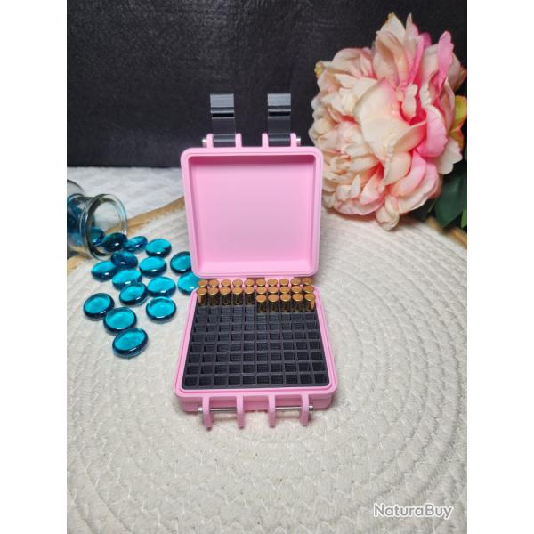 BOITE TRANSPORT 100 MUNITION 22LR - ROSE