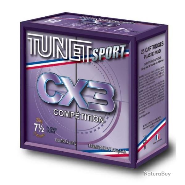 Cartouches munitions Tunet CX3 BJ cal.12/70 idem TUNET VMAX 28g par 100