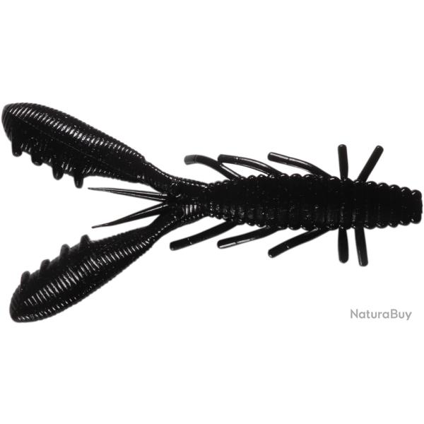 Leurre Souple HideUp Stagger Craw 4" - 10,2cm 10,2cm 8g par 5 #109 - Black Solid