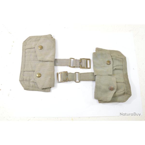 Paire cartouchi�res / pouchs pour clips de .303 british Lee Enfield n�4 MKI Arm�e Belge post-WW2