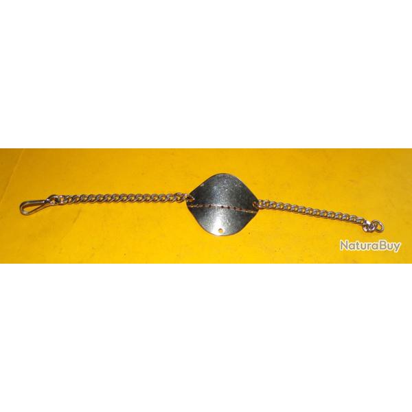PLAQUE BRACELET MILITAIRE DE L'ARMEE FRANCAISE AVEC CHAINETTE ,NEUVE, ETAT VOIR PHOTOS . POUR TOUT R