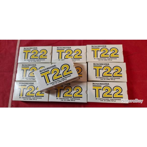 Lot de 500 Cartouches .22 LR WINCHESTER  T22