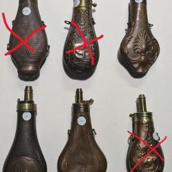 Poire à poudre en cuivre