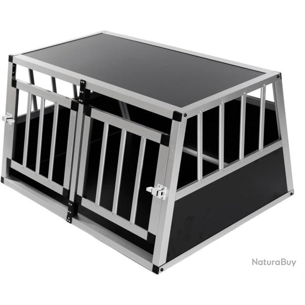 Cage de transport pour 2 chiens 89x69x50cm - Petits et grands gabarits - Aluminium - Facile � monter