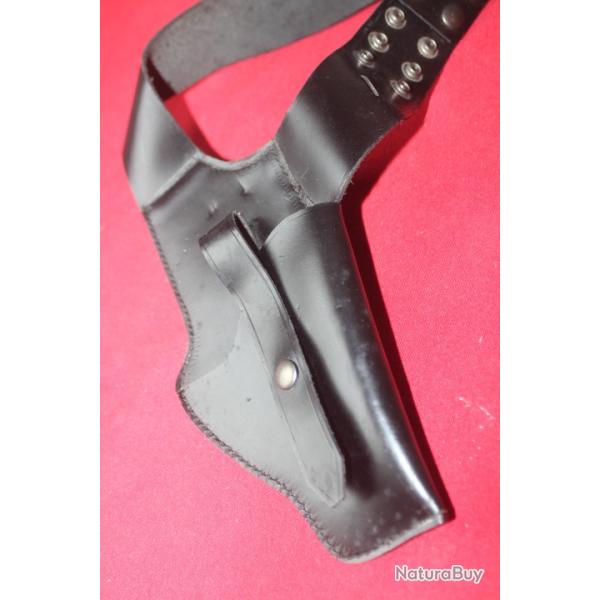 Holster d' �paule droitier cuir noir neuf