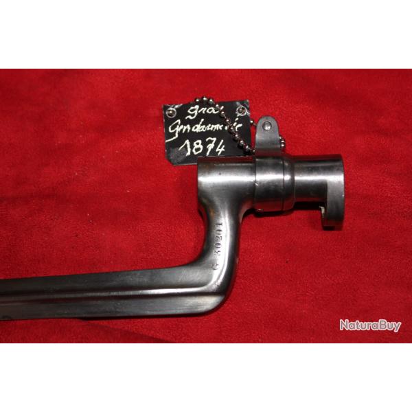Baionnette GRAS pour carabine de gendarmerie Mod�le 1874