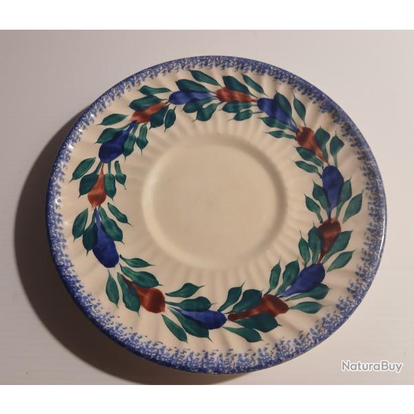 ASSIETTE DESSERT HENRIOT QUIMPER ANN�ES 50-60