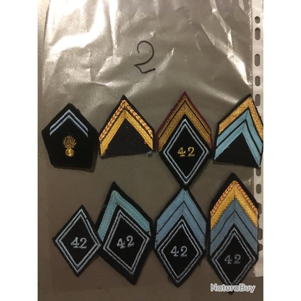 Lot d'anciens insignes du 42eme RT  (lot N�2)