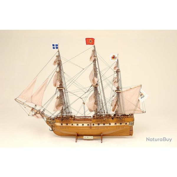Bateau maquette en bois fait main "la gloire" 1er empire France