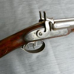 Fusil de chasse percussion � Gobert A&icirc;n&eacute; &agrave; Lyon (vers 1845-1855) � Cal. 12 extra-lourd � 4,7 kg