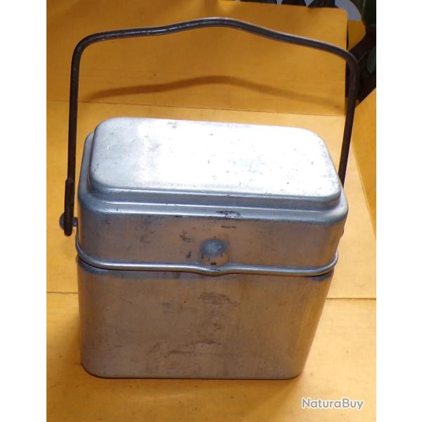 GAMELLE POUR LE REPAS DE  L'ARMEE FRANCAISE DE 1939 WWII DE FABRICATION FRANCAISE EN ALUMINIUM PUR ,