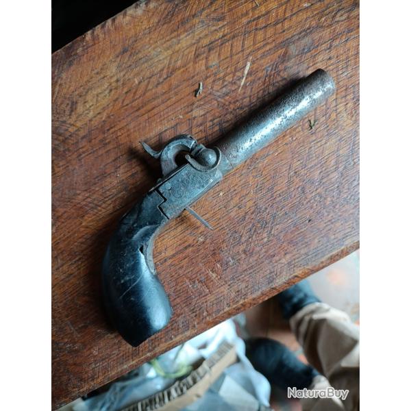 Pistolet a percussion a restaurer n2