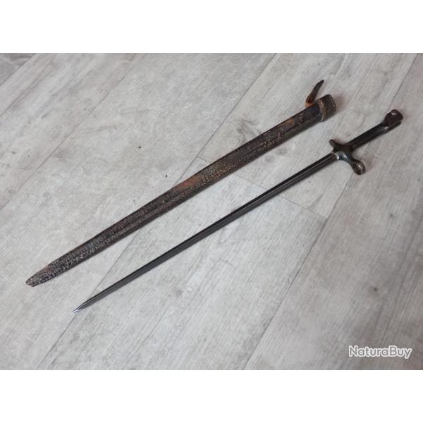 Baionnette de cycliste, Mdle 1900 SUISSE pour k11 ou K31 avec fourreau cuir