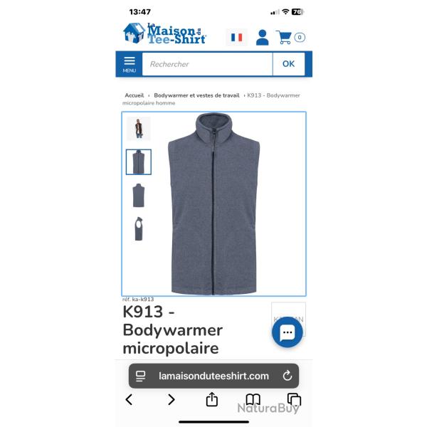 Polaires sans manche grise neuve