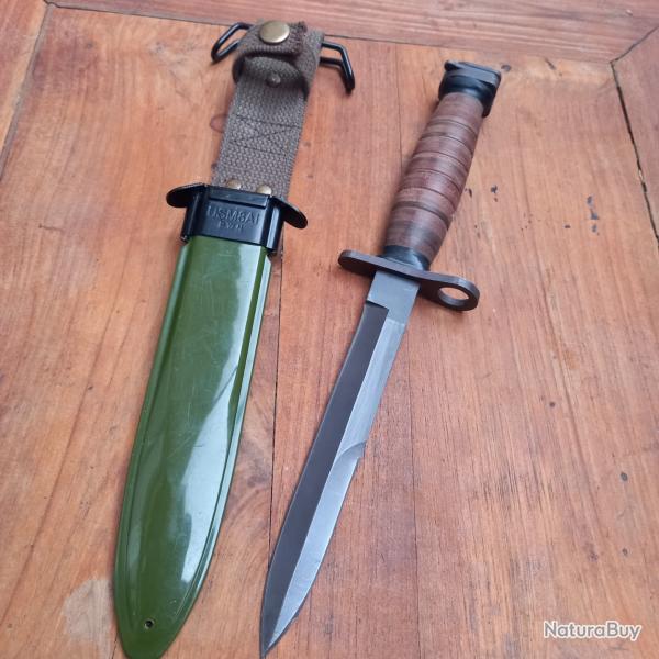 Joli Poignard BAILLONNETTE USM4 PAL Manche en Cuir avec tui