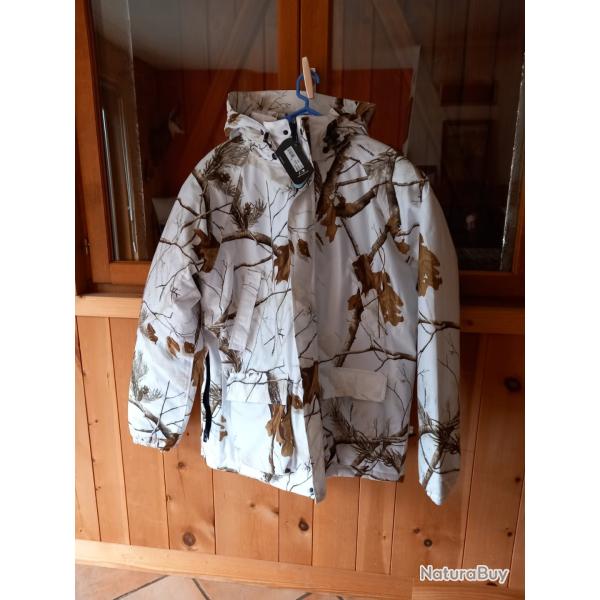Veste chasse camo blanc neuf avec �tiquettes XL baleno