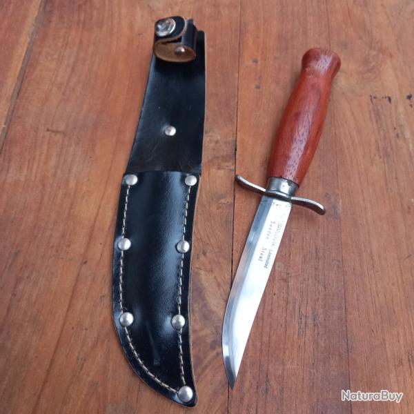 Joli Couteau PUUKKO SANDVIK SWEDEN avec �tui en cuir