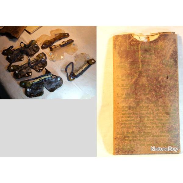 Pochette britannique compl�te Eyeshields lot de 6 lunettes protection anti gaz poussi�re - WWII