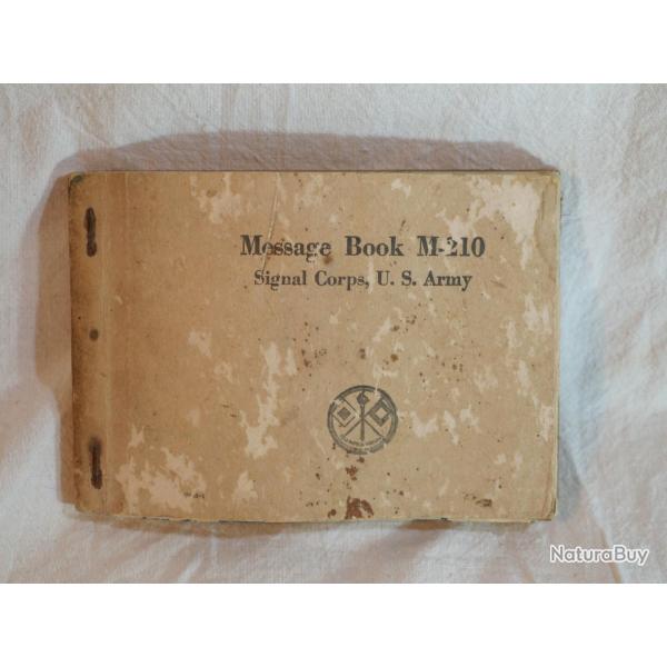 AIRBORNE US ARMY - Message book US ARMY SIGNAL CORPS transmissions M210 - ref AMF25MSG001