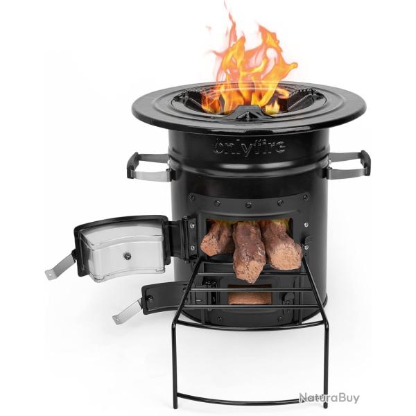 Po�le � bois pour camping - Barbecue - Randonn�e - Bush kraft Survie -  Livraison rapide et gratuite