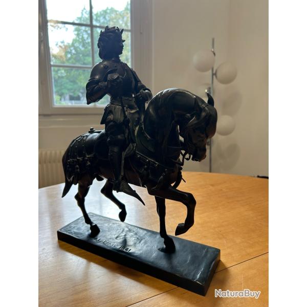 Bronze ��cavalier�� signe A.L.  BARYE  date :1841L :32 , H:38,