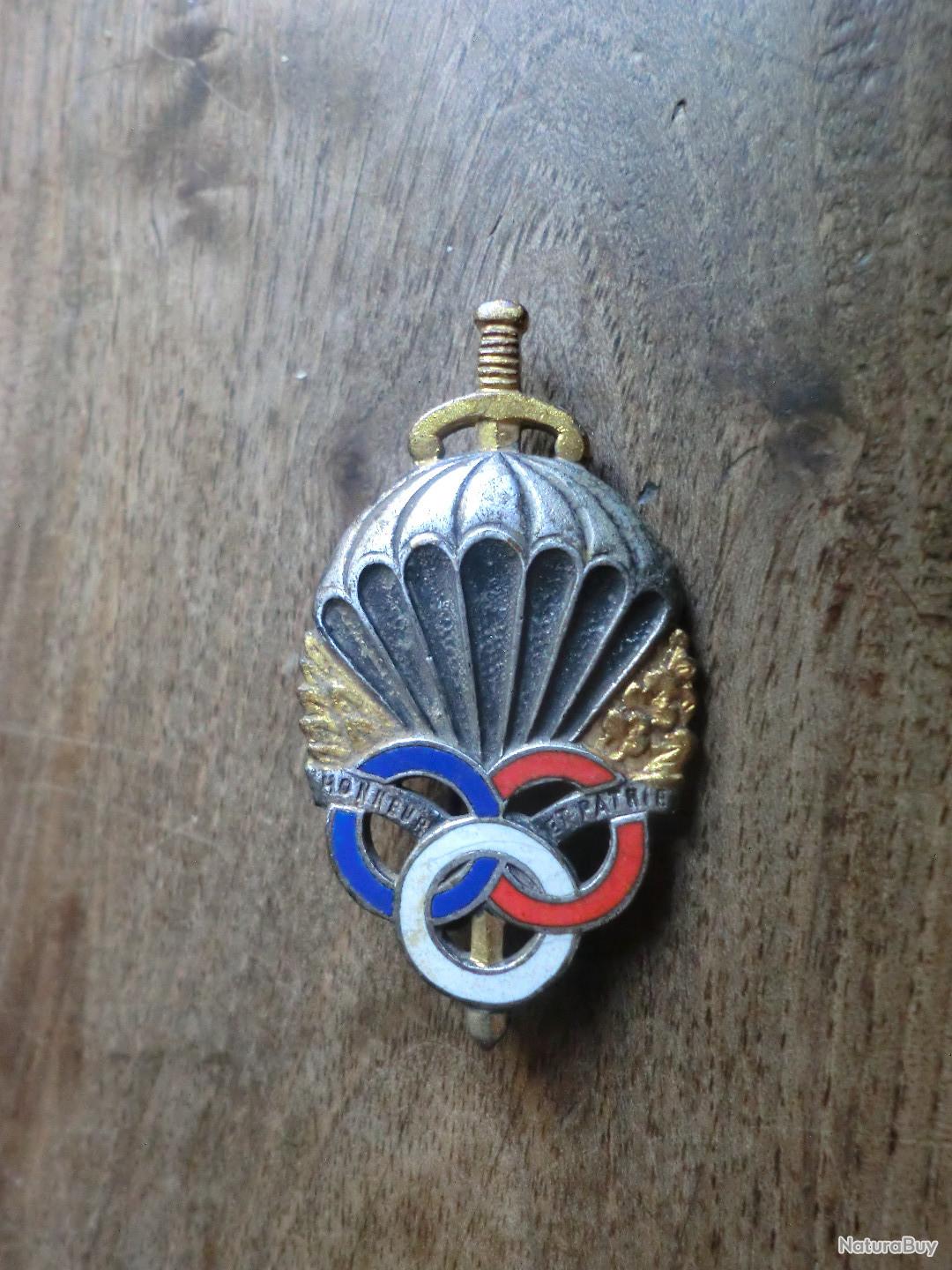 Insigne Brevet Parachutiste Drago - Décoration Militaire Française, Occasion Avec Usures