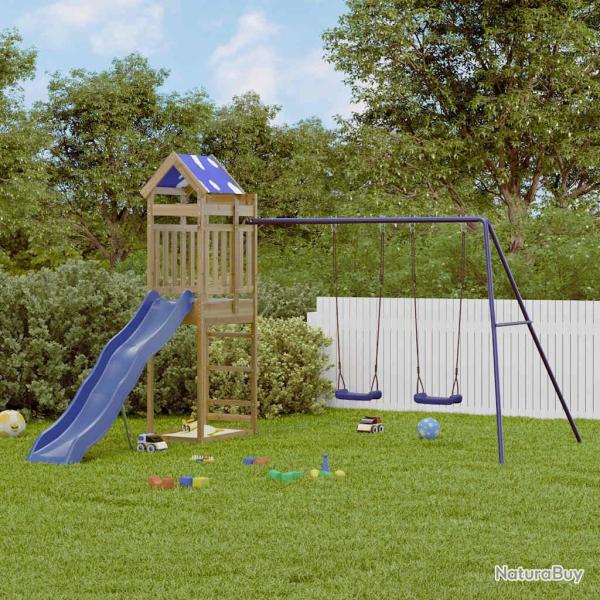 Aire de jeux d'ext�rieur bois de pin impr�gn� alsavelo