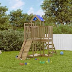 Aire de jeux d'ext&eacute;rieur bois de pin impr&eacute;gn&eacute;