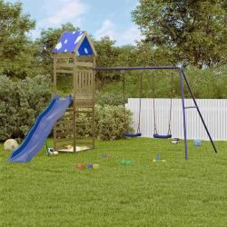 Aire de jeux d'ext&eacute;rieur bois de pin impr&eacute;gn&eacute;