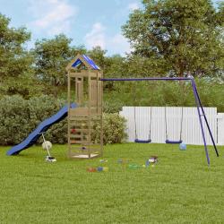 Aire de jeux d'ext&eacute;rieur bois de pin impr&eacute;gn&eacute;