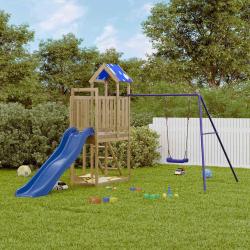 Aire de jeux d'ext&eacute;rieur bois de pin impr&eacute;gn&eacute;